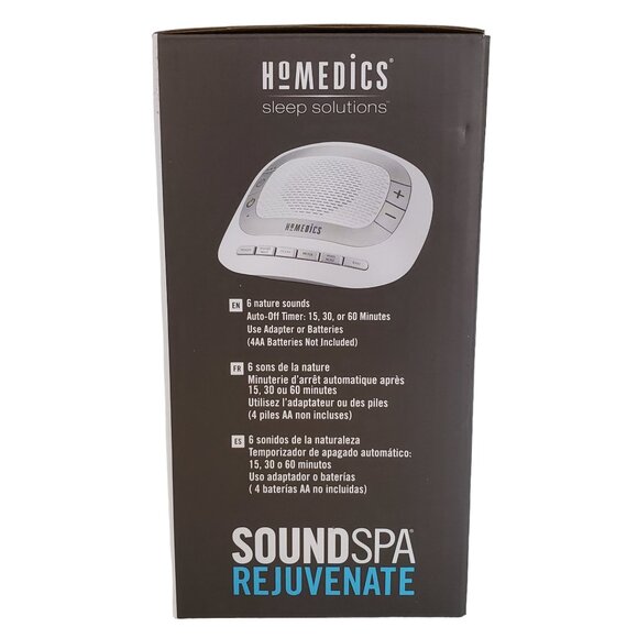 Homedics Sound Machine 6 Nature Sounds Portable Travel Sleep Aid Timer - Picture 4 of 10
